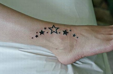 Star Tattoo Designs For Girls On Foot