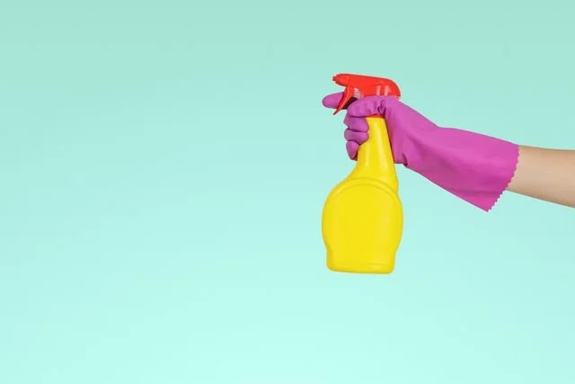 A spray bottle containing a zero-waste cleaning product