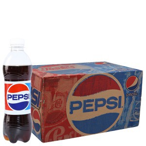 Thùng 24 chai nước ngọt Pepsi Cola 390ml