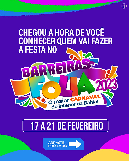 Anunciadas as atrações para o Barreiras folia 2023