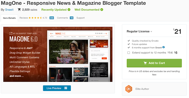 magone blogger template