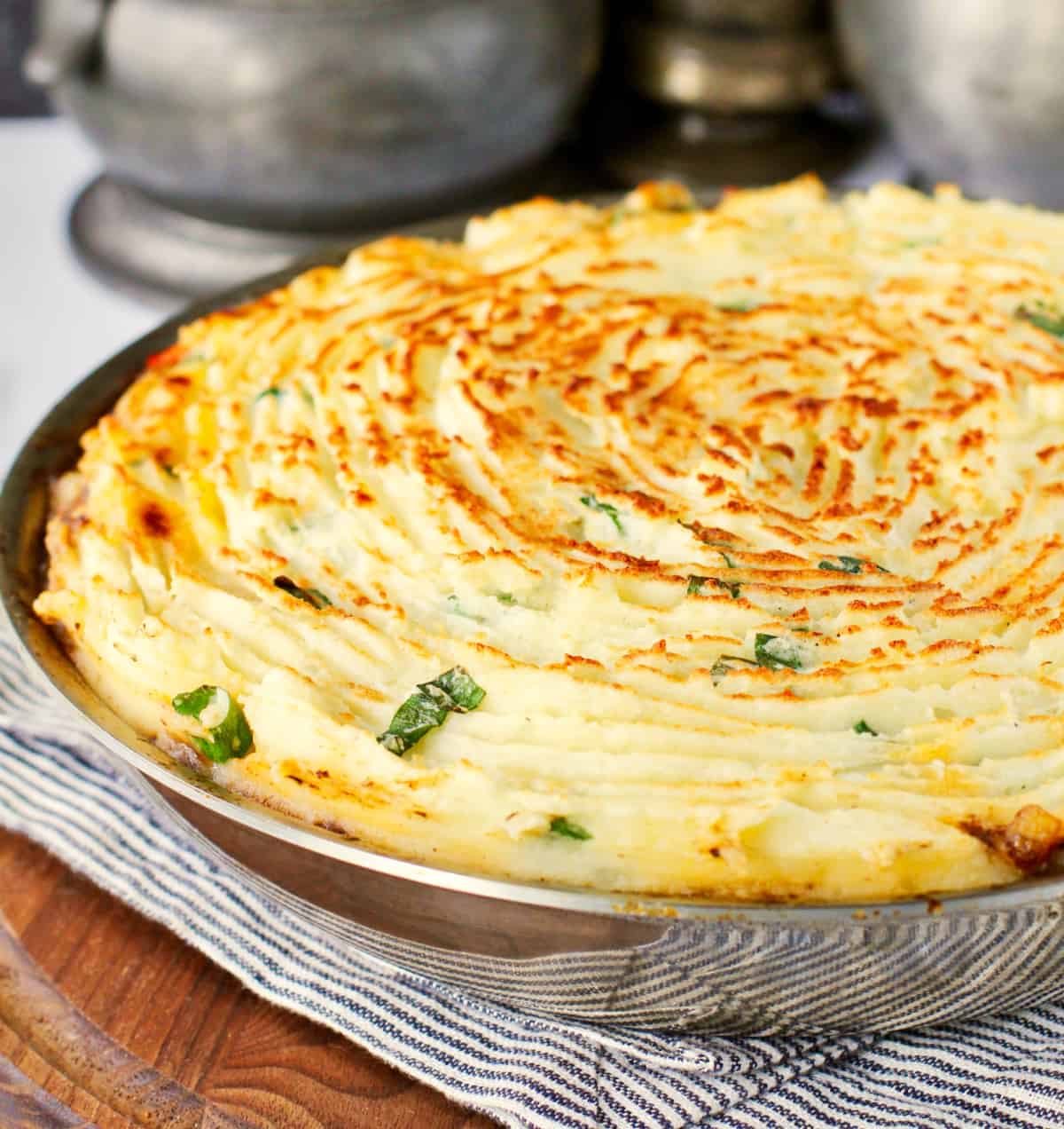 Shepherd's Pie in the frying pan.