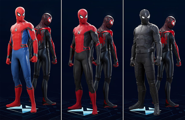 Costume Classico Potenziato, Costume Potenziato, Costume Furtivo Spider-Man 2 PS5