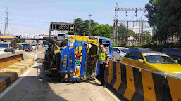 Laka Lantas Truk Tabrak Beton Gardu di Tol Cikupa, ini Penjelasan Polisi