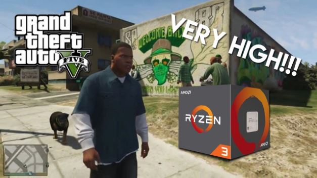 GTA 5 Setting "Very High" di AMD Ryzen 3 2200G