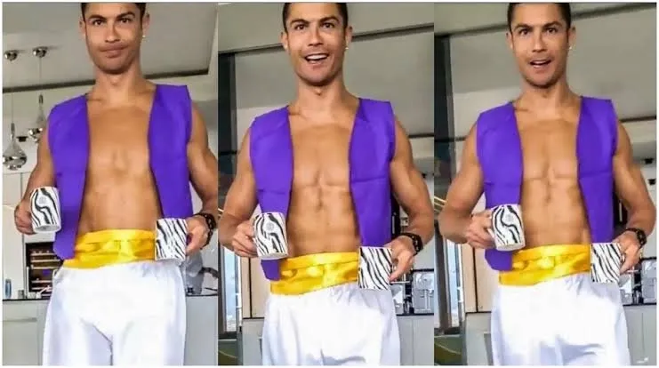 Fans Savagely Troll Ronaldo For Dressing Like ‘Aladdin’ In Old Photos