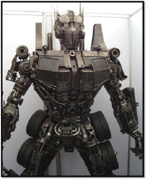 Transformer made from Recycled Car - Recycled Car Parts Transformer