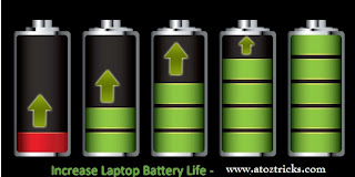 Increase battery life of a laptop