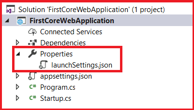 lunchsetting.json file in ASP.NET Core