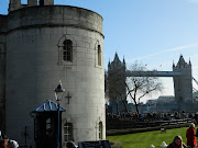 The Tower of London with Tower Bridge (over the Thames) in the background. (tower of london jan )