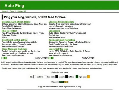 Fungsi Auto Ping di Blog