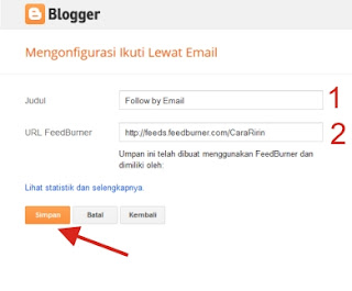 Panduan Cara Memasang Widget Kotak Berlangganan di Blog