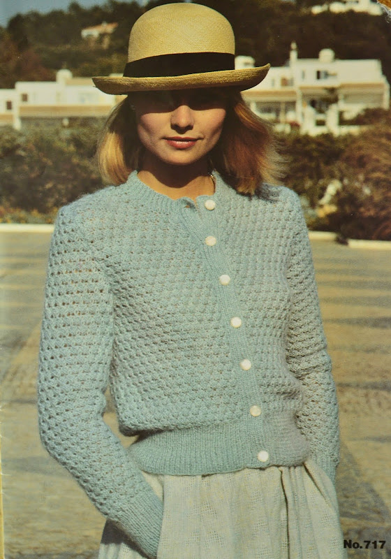 Vintage 1980s Wendy Knitting Pattern -  Lady's Cardigan, Pattern No 717