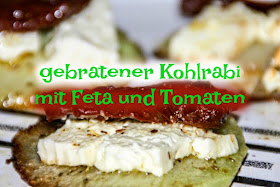 gebratener Kohlrabi mit Feta und getrockneten Tomaten