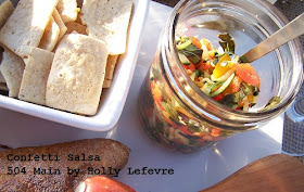 Red Pepper, Cucumber, Tomato, and Basil Salsa