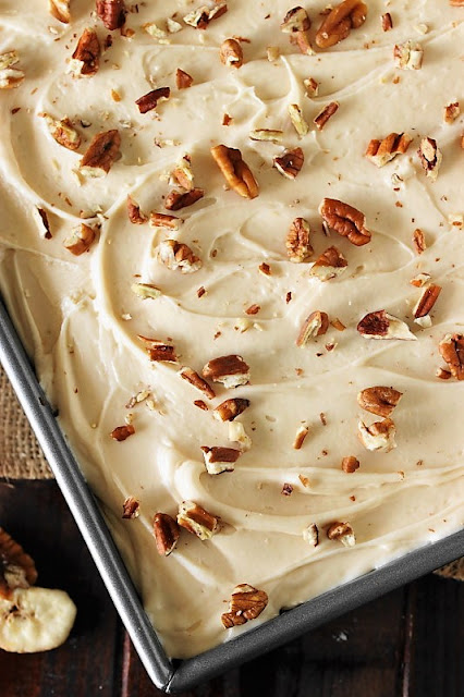 Hummingbird Sheet Cake with Caramel Cream Cheese Frosting image