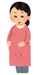 妊婦のお腹が大きくなる段階のイラスト3