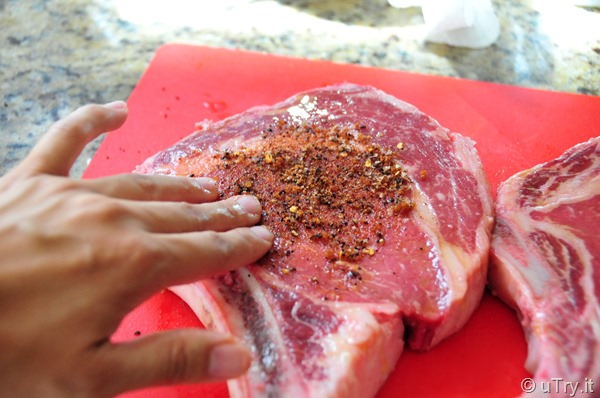 Grilled Ribeye Steaks with Vanilla Coffee Rub