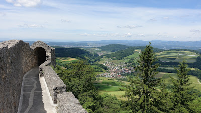 Blick von der Ruine Farnsburg auf das Dorf Buus