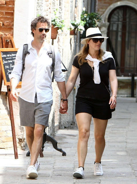 Kate Winslet and her husband Ned Rocknroll out in Venice