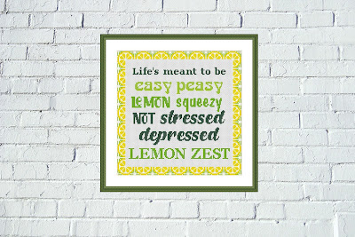 Life funny citrus cross stitch pattern - Tango Stitch