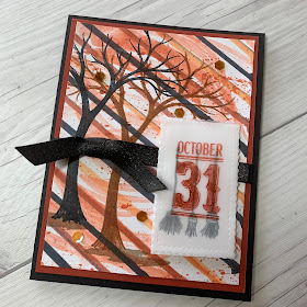 Halloween Card idea using Stampin' Up! Festive Post Stamp Set