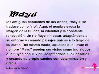 ▷ Significado del nombre Mayu