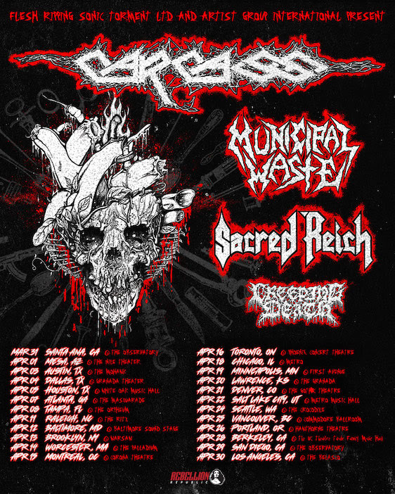 CARCASS Announces North American Spring Tour   NataliezWorld