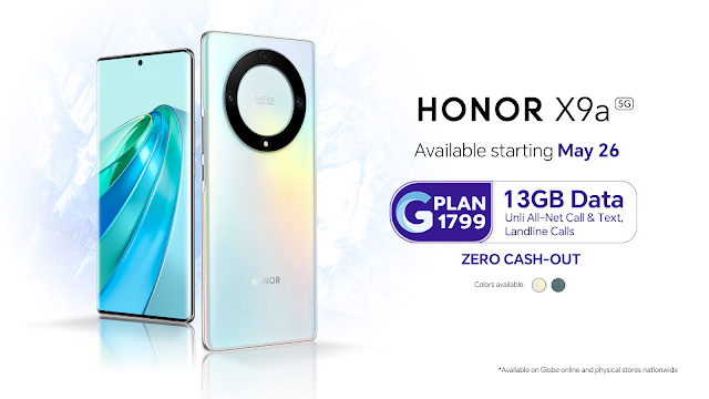 HONOR X9a 5G to be available via Globe Postpaid Plans with Zero Cash-out, 13 GB Data
