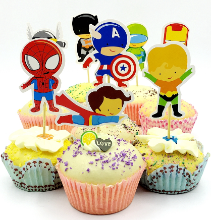 superhero cupcake toppers