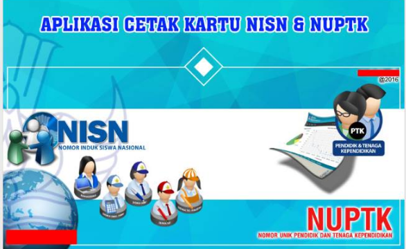 Satu Aplikasi Cetak Kartu NUPTK, NRG, NISN Paling Baru