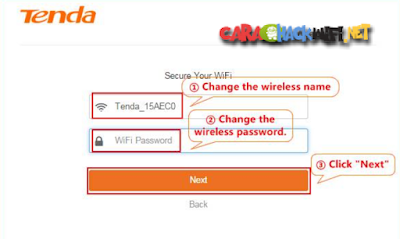 Setting WIFI dan Password Router Tenda