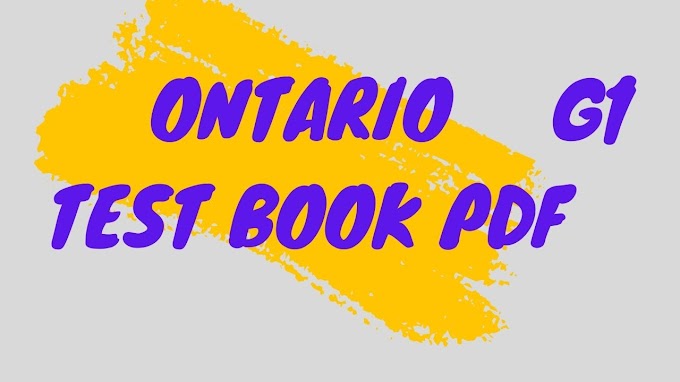 Ontario g1 test book pdf  with answer