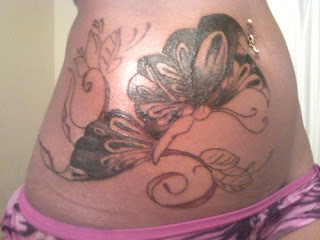 Butterfly Tattoos On Stomach