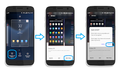 Menerapkan Tema Samsung Galaxy S9/S9+