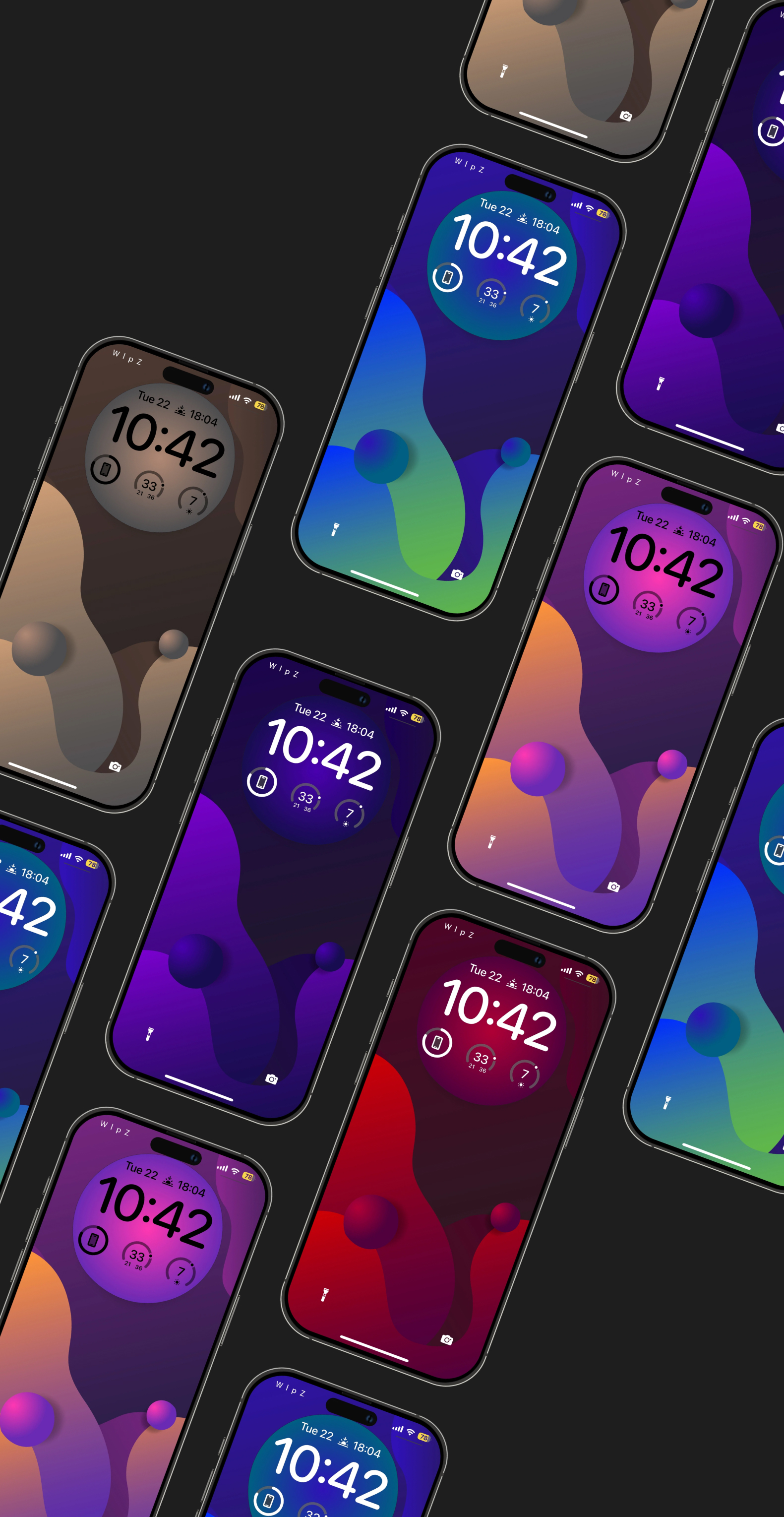 5 simple design, ios 18 concept wallpapers, free downoad