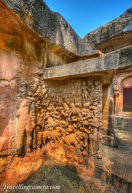 The sandstone of the Udayagiri Caves has weathered over centuries, giving the caves a rustic and ancient appearance. This rock type not only provided a suitable material for carving but also contributed to the overall aesthetic appeal of the caves, which have attracted historians, archaeologists, and tourists interested in exploring the cultural and historical significance of the site.