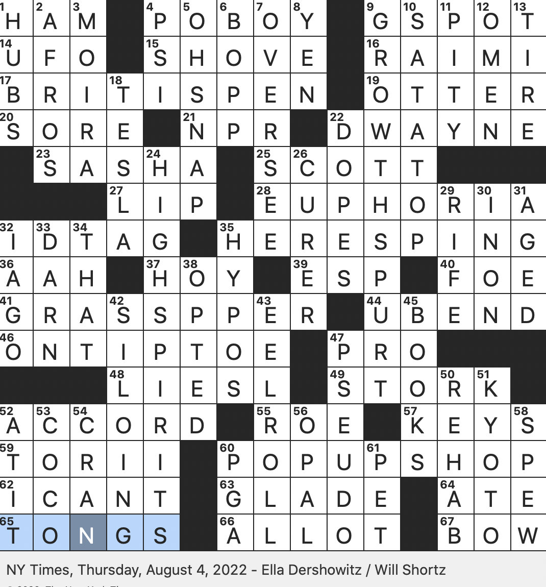 Rex Parker Does the NYT Crossword Puzzle: August 2022
