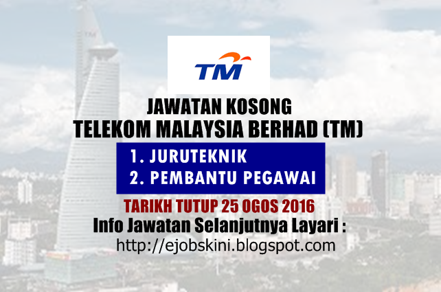 jawatan kosong telekom malaysia berhad ogos 2016