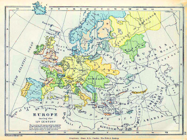 Map Of Europe 15Th Century