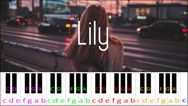 Lily by Alan Walker (Easy Version) Piano / Keyboard Easy Letter Notes for Beginners