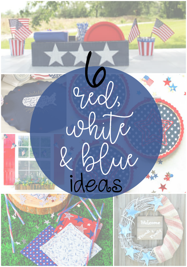 6 Red, White & Blue Ideas at GingerSnapCrafts.com #4thofJuly #patriotic #redwhiteandblue
