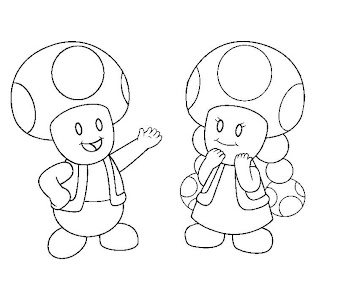 #2 Toad Coloring Page