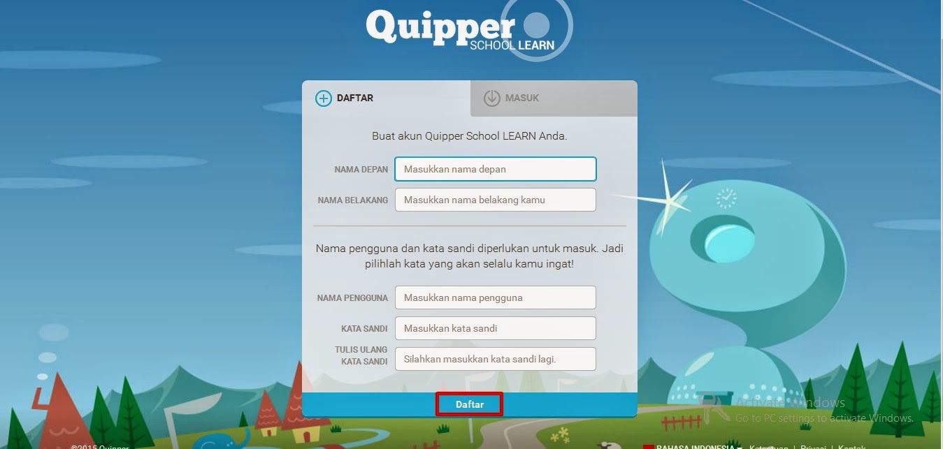 Cara daftar quipper school