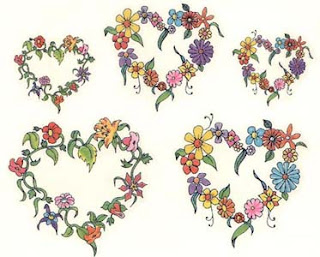 Floral Heart Temporary Tattoos