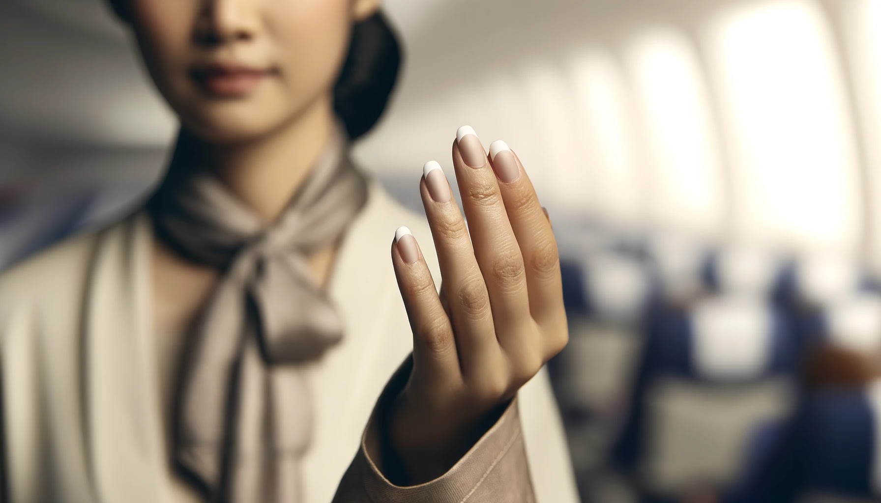 Matte French Tip Nails