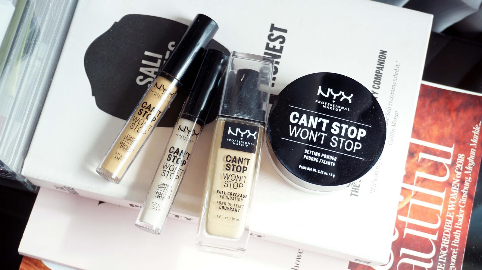 Joyce Lau Nyx Cosmetics Can T Stop Won T Stop Base Setting Powder Foundation Contour Concealer Review
