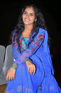 Sukruthi Actress In Blue Dress 009