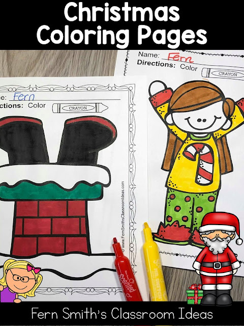 Seventy-Five Christmas Coloring Pages to add some joy and fun to your classroom this holiday season! Your Students will ADORE these Coloring Book Pages for Christmas, add it to your plans to compliment any Christmas activity! Seventy-Five {75} Coloring Pages For Some Christmas Fun in Your Classroom from Fern Smith's Classroom Ideas!
