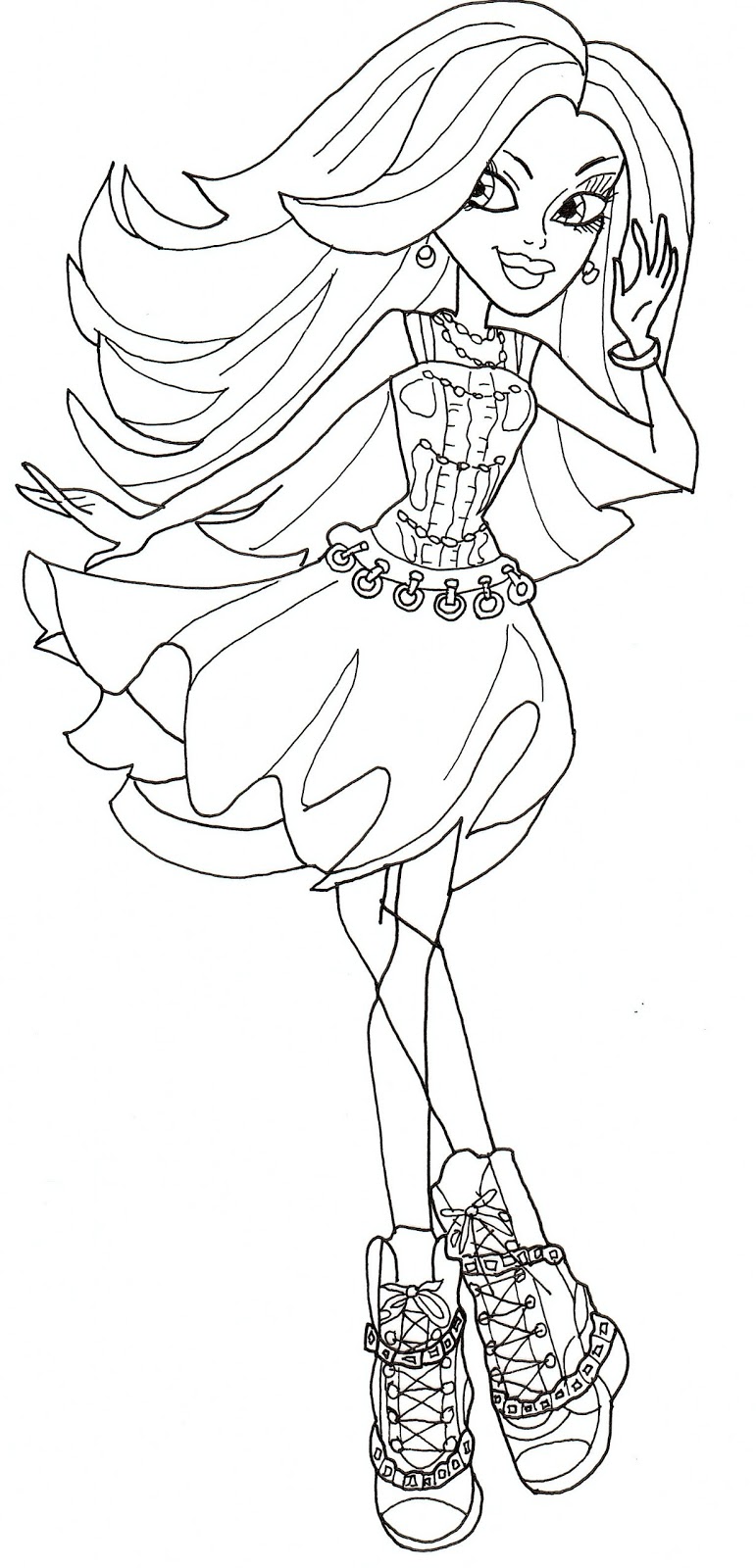 Download Free Printable Monster High Coloring Pages: Spectra Coloring Page